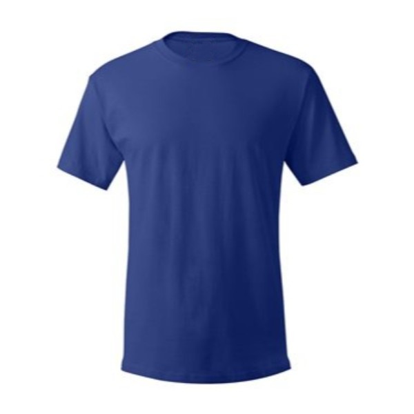 deep royal plain blank t shirt front